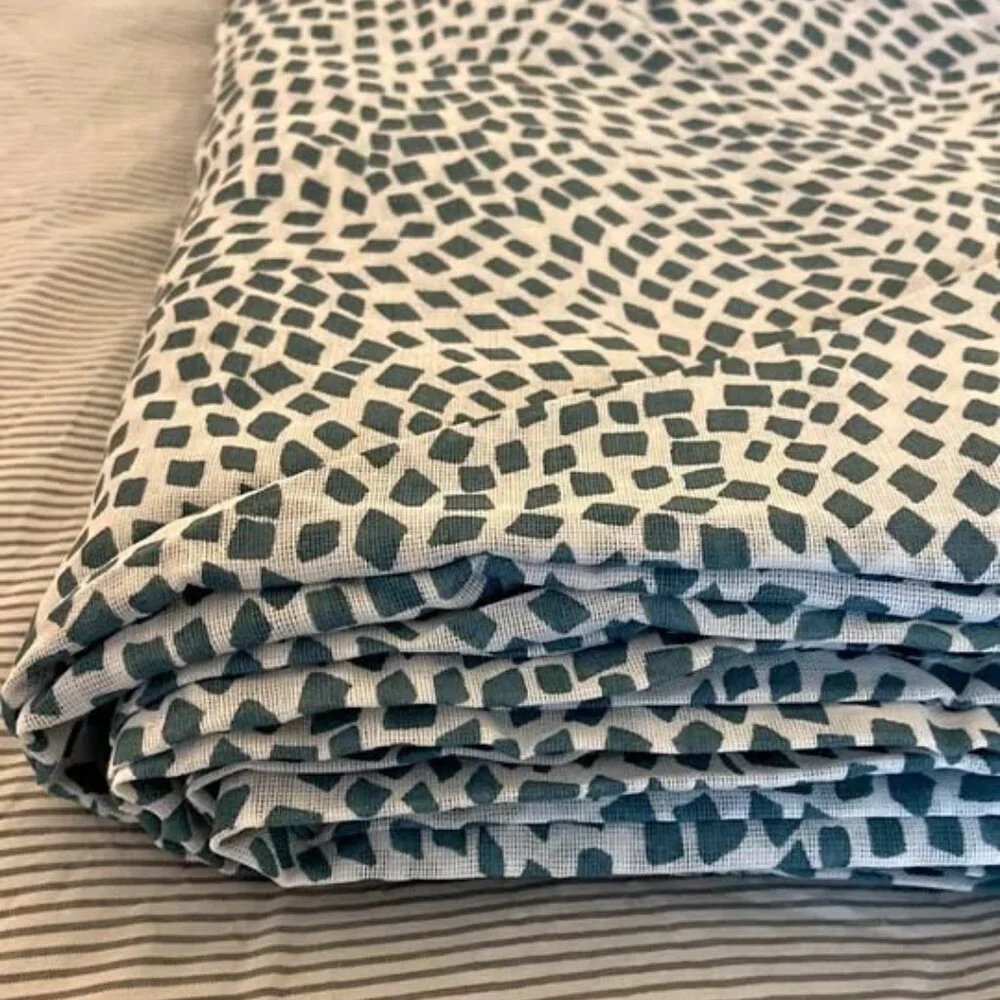 IKEA Blue & White Speckled F/Q Duvet Cover Set. 2 Pillows Covers
